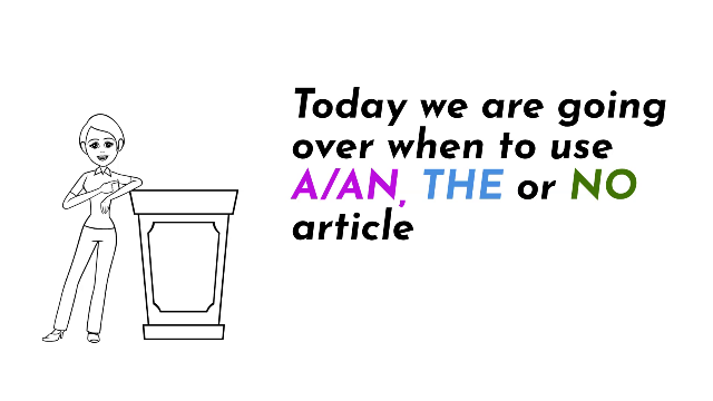 A, an, the or no article in English