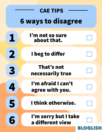 CAE tips: Speaking Part 2, Disagree