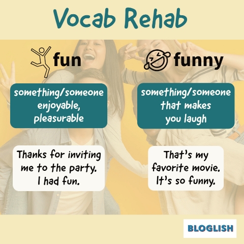 English Vocabulary: fun vs funny
