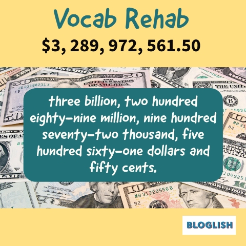 Large Numbers in English