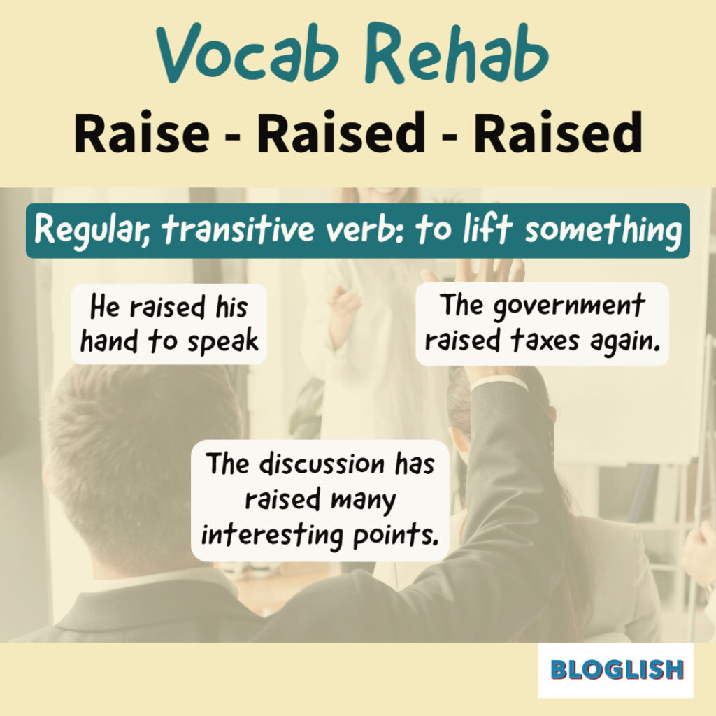 English Vocabulary: Raise