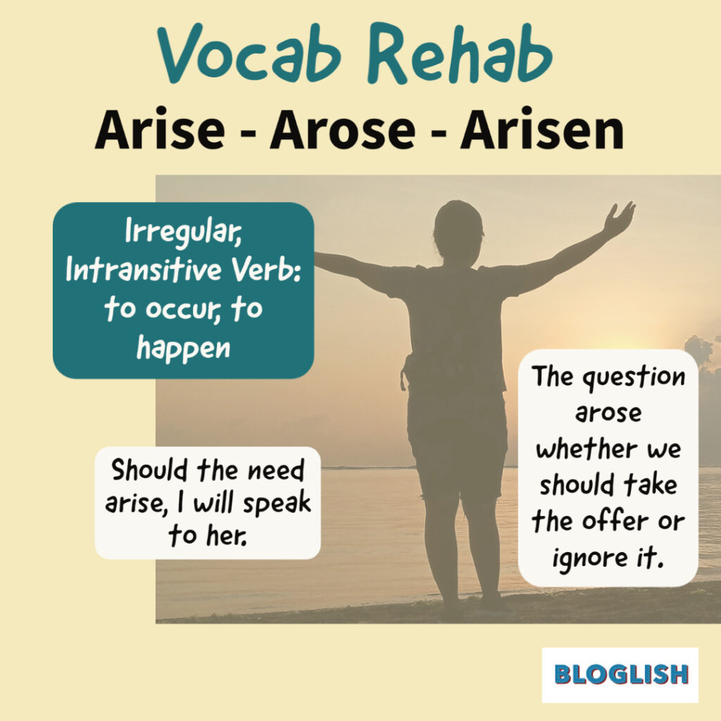 English Vocabulary: Arise