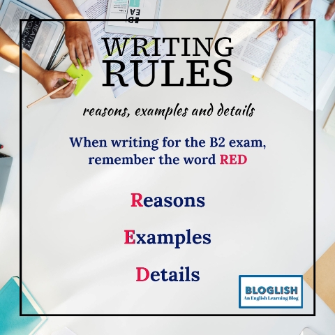 B2 Writing tips: RED
