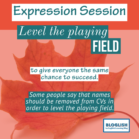 English Expression: Level the playing field