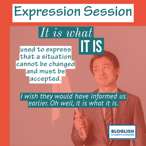 English Expression: It is what it is