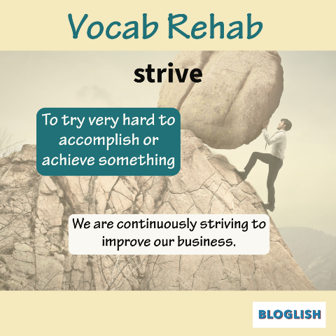 English Vocabulary: Strive