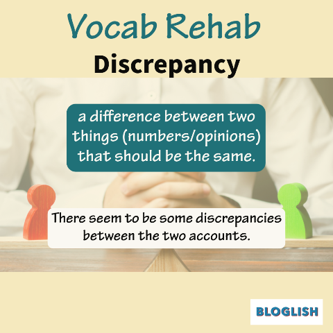English Vocabulary: Discrepancy