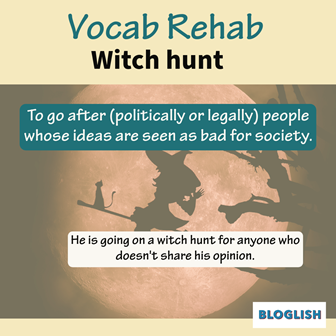 English Vocabulary: Witch Hunt
