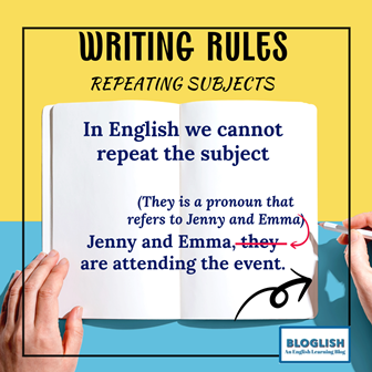 Repeating subjects with pronouns