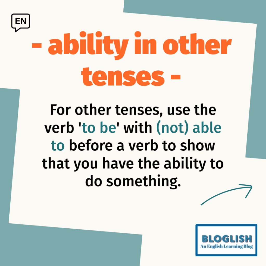 Ability in other tense