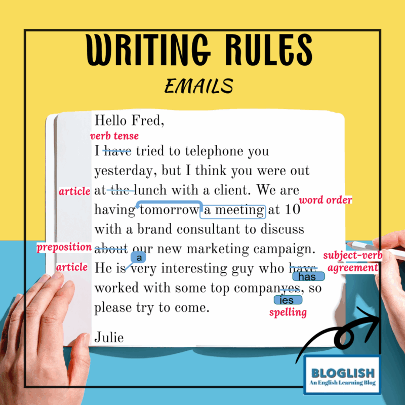 Writing emails in English